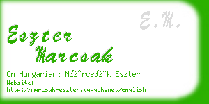 eszter marcsak business card